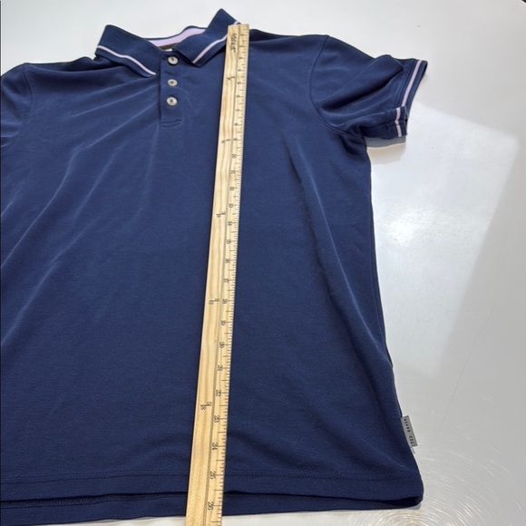Ted Baker London Blue Polo Shirt Classic Fit Size Medium - Picture 4 of 6